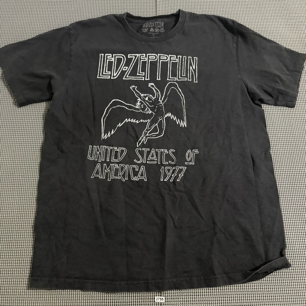 Led Zeppelin United States of America 1977 T-Shirt Black L